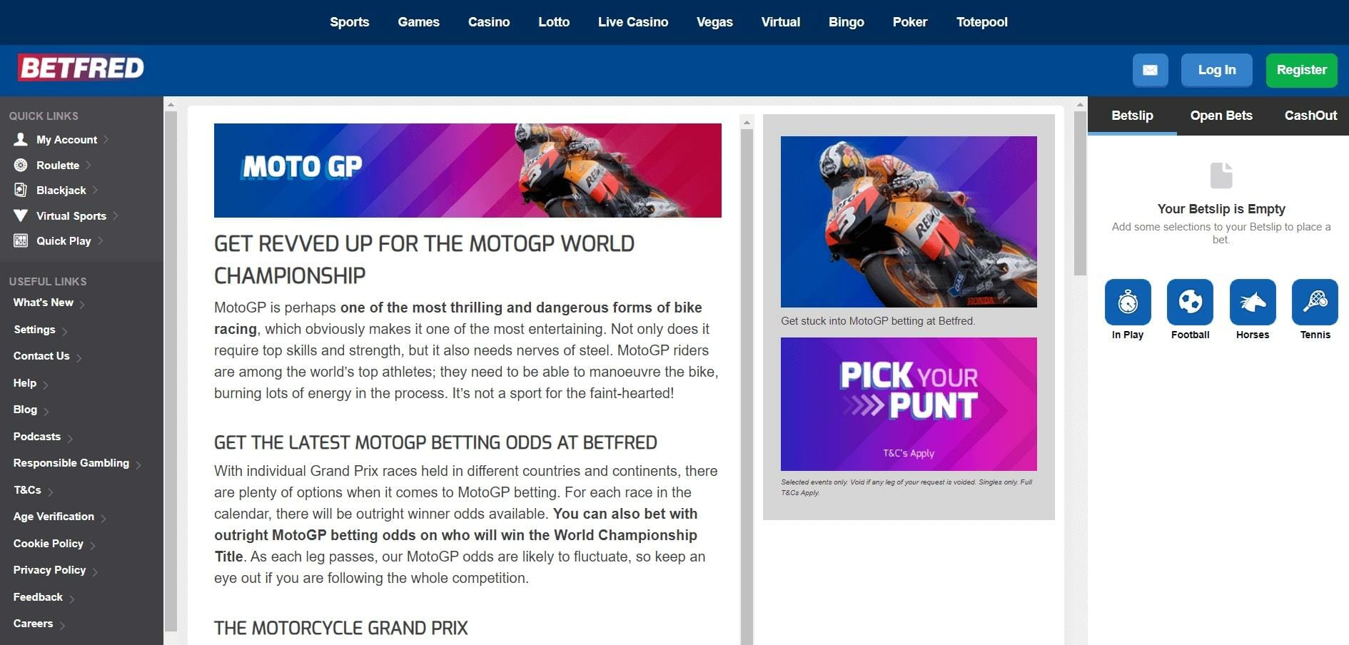 MotoGP Betting Markets