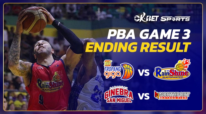 a image of 2 man playing basketball with overlay text ending result