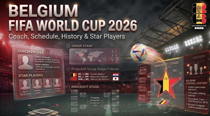 Belgium FIFA World Cup 2026: Coach, Schedule, History & Star Playe